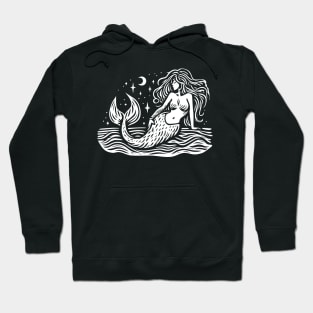 Woodcut Mermaid Hoodie